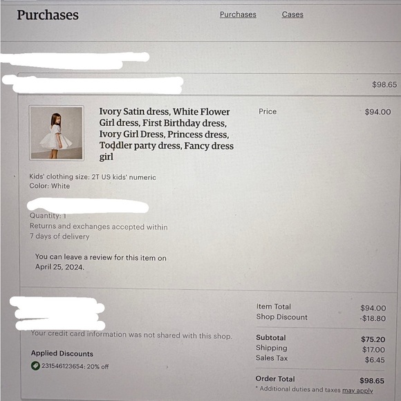 Satin White Flower Girl Puff Sleeve Dress- 2T Made in Ukraine - Picture 9 of 12